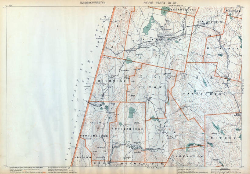 无人,横图,地图,城镇,历史,古董,马萨诸塞,彩图,地图学,皮茨菲尔德