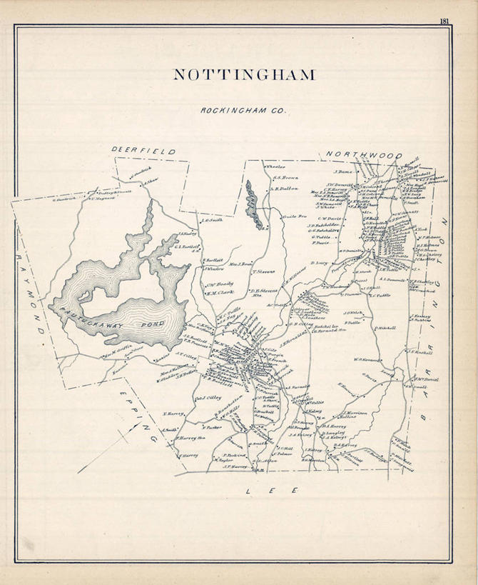 无人,竖图,地图,美国,城镇,历史,古董,北美,北美洲,美洲,新罕布什尔州,北亚美利加洲,亚美利加洲,新罕布什尔,新罕布夏州,花岗岩州,花冈岩之州,滑雪之州,新英格兰,诺丁汉,纽英仑,彩图,美利坚合众国,地图学