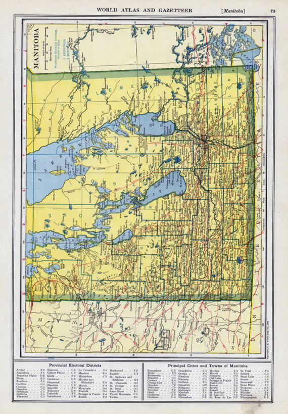 无人,竖图,地图,历史,古董,马尼托巴湖,彩图,地图学