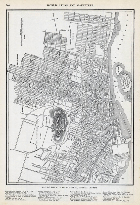 无人,竖图,地图,加拿大,城镇,历史,古董,魁北克,蒙特利尔,彩图,地图学