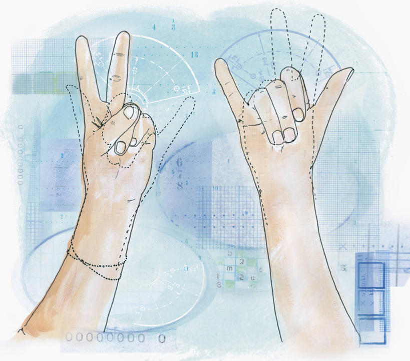 西方人,手,一个人,横图,插画,蒙太奇,通讯,数码,科技,欧洲,欧洲人,阴影,网络,图表,高光,几何,计算机图形,合成,图画,画,教,手势,轮廓,测量工具,部分,电脑合成图,数码合成图,合成图,出示,漫画,计算机制图,写实,具体,具象,哑语,白种人,彩图,爱,打手势,聋,和平手势