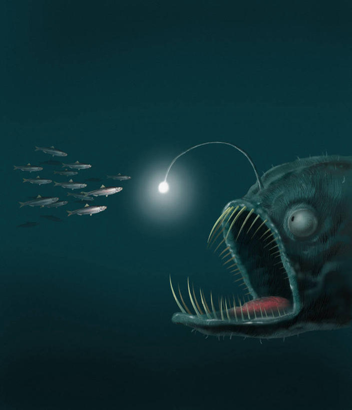 游泳,脸,头,脸颊,无人,吃,竖图,插画,夜晚,留白,侧面,晚餐,徒劳,贪欲,数码,科技,水下,阴影,发光,网络,鱼群,捕食,光,高光,几何,计算机图形,合成,图画,鱼类,饮食,肩膀,画,自然,动物,张嘴,诱惑,惊奇,鱼钩,环境,照亮,电脑合成图,数码合成图,控制,合成图,问题,陷阱,生存,漫画,张大嘴巴,饥饿,计算机制图,写实,具体,具象,支配,深海鮟鱇,危险,头部,脸部,脸蛋,面部,张开嘴,海产,彩图,钓鱼,弱点,饿