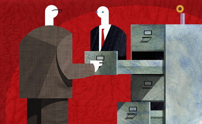 成年人,脸,头,脸颊,两个人,商务人士,商务男性,办公室,站,横图,插画,室内,正面,衬衫,商务,安全,数码,数据,科技,抽屉,阴影,红色背景,套装,检查,工作,网络,文件,唱片,高光,几何,计算机图形,合成,图画,肩膀,画,背面,红色,打开,职业,面对面,保护,电脑合成图,数码合成图,开启,企业,公司,合成图,商务装,私密,漫画,档案柜,工薪阶层,计算机制图,写实,具体,具象,男人,头部,脸部,脸蛋,面部,白领,上班族,彩图,衬衣,机遇,人力资源,好奇心