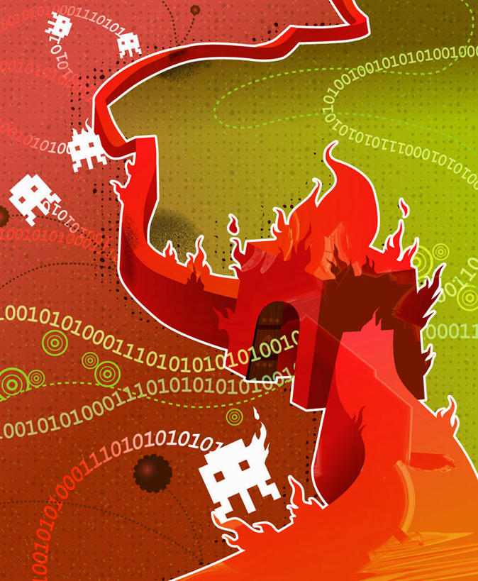 无人,竖图,插画,风险,安全,互联网,技术,数码,数据,科技,火,阴影,因特网,网络,网址,信息,标志,文字,域名,大门,墙,高光,几何,计算机图形,联系,燃烧,热,合成,图画,方向,标识,画,红色,绿色,通信,创意,保护,电脑合成图,数码合成图,病毒,暴力,合成图,地址,问题,进攻,反差,漫画,轰炸,计算机制图,写实,具体,具象,危险,计算机,彩图,电脑犯罪,二进制码,网络安全防护