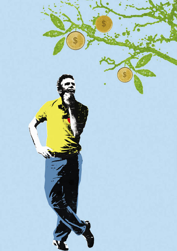 成年人,老年人,一个人,站,竖图,插画,室外,白天,留白,正面,农作物,数码,科技,水果,仅一个男性,仅一个人,撑,阴影,蓝色背景,检查,网络,符号,高光,几何,计算机图形,合成,图画,托腮,发财树,画,树,自然,夏天,叉腰,托,向上看,仅一个老年男性,思考,储蓄,金融,投资,生长,观看,电脑合成图,数码合成图,退休,合成图,托下巴,肖像,等,漫画,写实,具体,具象,美元符号,硬币,老年男性,男人,男性,彩图,机遇,财会,好奇心