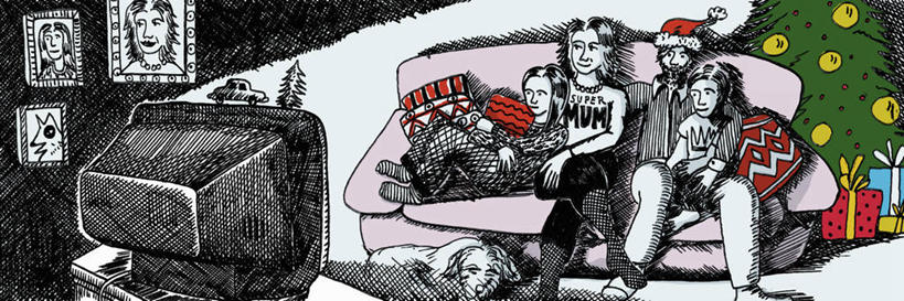 西方人,儿童,成年人,中年人,四个人,家庭,夫妻,母亲,父亲,女儿,儿子,兄弟,姐妹,坐,躺,微笑,横图,全景,插画,室内,夜晚,正面,侧面,爱情,快乐,友谊,纯洁,数码,科技,沙发,狗,礼物,欧洲,圣诞节,欧洲人,连接,阴影,网络,圣诞树,圣诞礼物,高光,几何,计算机图形,浪漫,合成,图画,画,树,小孩,动物,休息,温暖,温馨,父子,母子,一家人,恩爱,放松,父爱,可爱,乐趣,母爱,童年,童趣,恋人,安慰,电脑合成图,数码合成图,和睦,起居室,享乐,合成图,漫画,童真,烂漫,无邪,写实,具体,具象,天真,男孩,男人,男性,年轻男性,年轻女性,女孩,女人,女性,中年男性,中年女性,白种人,孩子,年轻人,夫妇,情侣,电视机,休闲活动,拥抱,彩图,爱,伴侣,融洽,男生