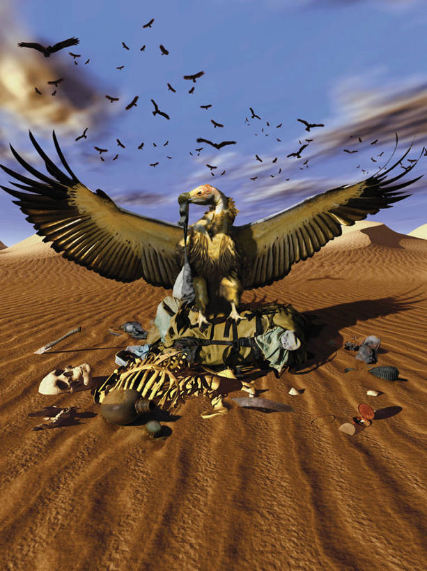 无人,吃,竖图,插画,室外,正面,失败,数码,科技,沙漠,一群,许多,阴影,网络,地形,食品,很多,高光,几何,计算机图形,合成,图画,数码合成,饮食,画,衣服,动物,死亡,电脑合成图,数码合成图,合成图,伤员,成就,生存,漫画,饥饿,写实,具体,具象,秃鹰,彩图,机遇,饿