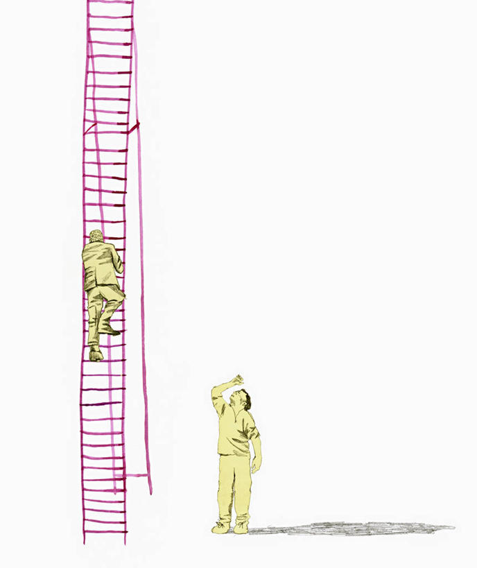 成年人,中年人,一个人,站,举,攀登,竖图,插画,留白,正面,成功,数码,科技,仅一个男性,仅一个人,仅一个中年男性,阴影,网络,梯子,高光,几何,计算机图形,合成,图画,画,背面,看,托,向上看,职业,决定,观看,上升,电脑合成图,数码合成图,合成图,成就,决心,漫画,渴望,晋升,写实,具体,具象,进展,男人,男性,中年男性,举起,举手,举着,向上举,向上伸,向上托,彩图,动机,好奇心