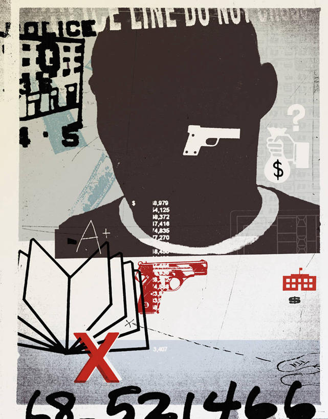 成年人,脸,头,脸颊,手,一个人,学生,竖图,插画,蒙太奇,数码,科技,仅一个男性,仅一个人,阴影,网络,英文,标志,枪支,数字,文字,字符,字母,高光,几何,计算机图形,教育,合成,图画,拿着,标识,肩膀,画,仅一个年轻男性,武器,手枪,轮廓,英文字母,电脑合成图,数码合成图,犯罪,钱袋,暴力,罪犯,合成图,进攻,反差,漫画,封锁线,写实,具体,具象,偷盗,犯罪现场,美元符号,男人,男性,年轻男性,年轻人,头部,脸部,脸蛋,面部,书,彩图