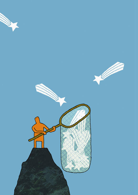 成年人,中年人,一个人,站,竖图,插画,室外,夜晚,留白,运气,数码,科技,流星,仅一个男性,仅一个人,仅一个中年男性,阴影,网络,网,山顶,星星,高光,几何,计算机图形,合成,图画,拿着,画,蓝色,天空,彗星,灵感,电脑合成图,数码合成图,接,创造力,合成图,梦想,漫画,渴望,收集,万里无云,写实,具体,具象,想法,招聘,男人,男性,中年男性,彩图,动机,人力资源