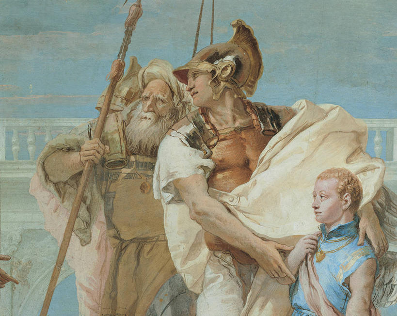 成年人,中年人,老年人,两个人,横图,插画,数码,科技,阴影,会议,网络,高光,几何,计算机图形,合成,图画,画,保护,电脑合成图,数码合成图,合成图,漫画,长矛,丘比特,18世纪,写实,具体,具象,洛可可风格,老年男性,男人,男性,中年男性,半身,彩图