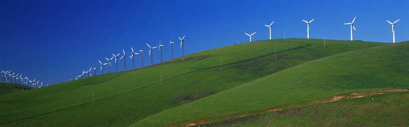 无人,横图,全景,室外,白天,山,美国,许多,风力,很多,蓝色,天空,摄影,替代能源,环境保护,风轮机,彩图