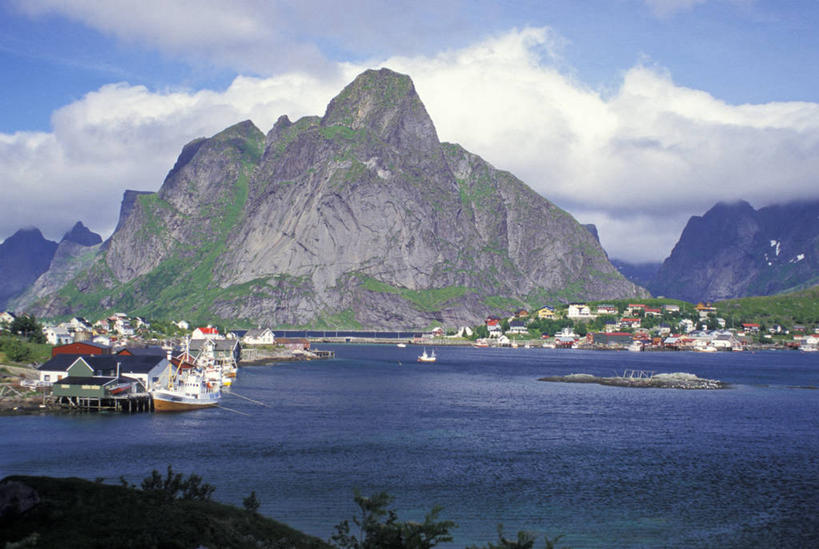 无人,横图,俯视,室外,白天,山,建筑,挪威,房屋,地形,乡村,海湾,摄影,地质学,南锡,自然地理,彩图,高角度拍摄