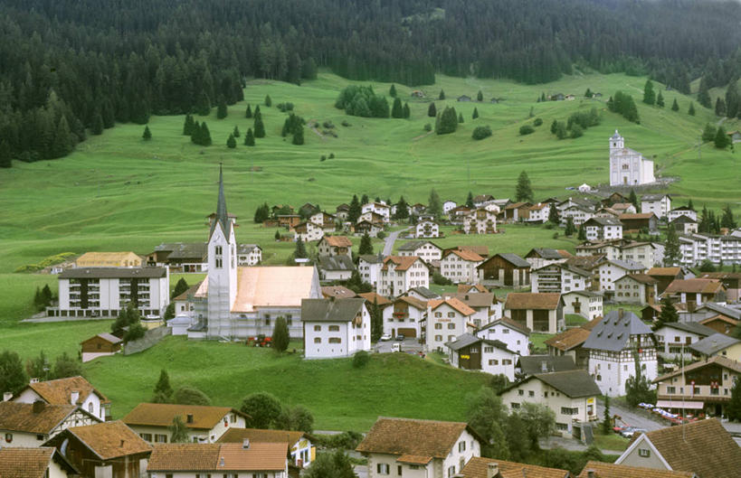 无人,横图,俯视,室外,白天,建筑,房屋,乡村,城镇,摄影,宁静,列支敦士登公国,彩图,高角度拍摄,旅行