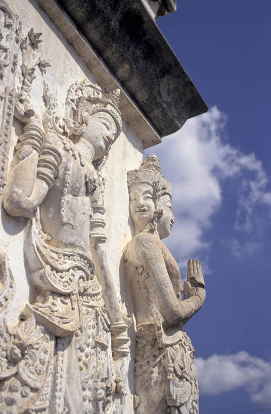 无人,寺庙,竖图,室外,白天,建筑,泰国,摄影,宗教,佛教,宗教建筑,清迈省,彩图,浅浮雕