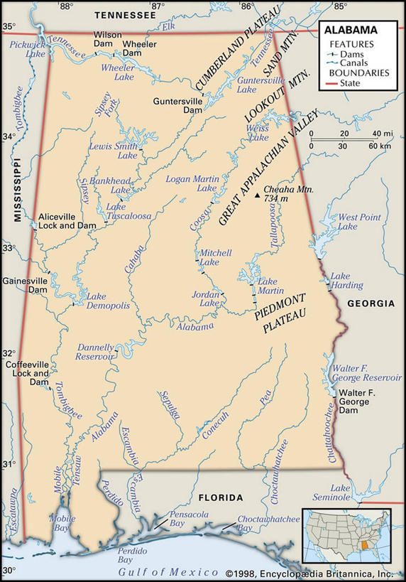 无人,竖图,地图,地形,方向,指导,英文字母,阿拉巴马州,自然地理,彩图