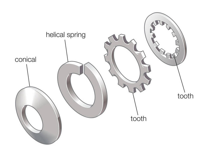 无人,横图,白色背景,建筑业,金属,圆形,工具,四个,多样,英文字母,工程,选择,垫圈,彩图