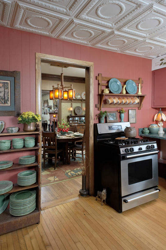 竖图,厨房,地板,不锈钢,门口,陶器