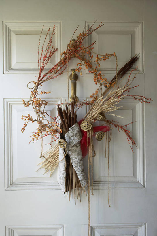 小麦,花环,秋天