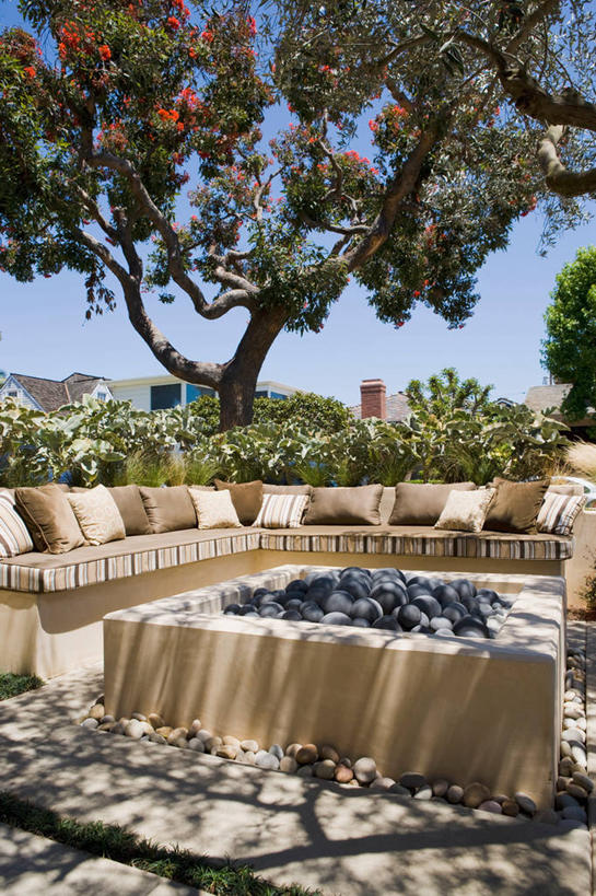 无人,竖图,室外,白天,家具,沙发,日光,美国,地形,双人沙发,北美,加利福尼亚,设计,当代,火坑