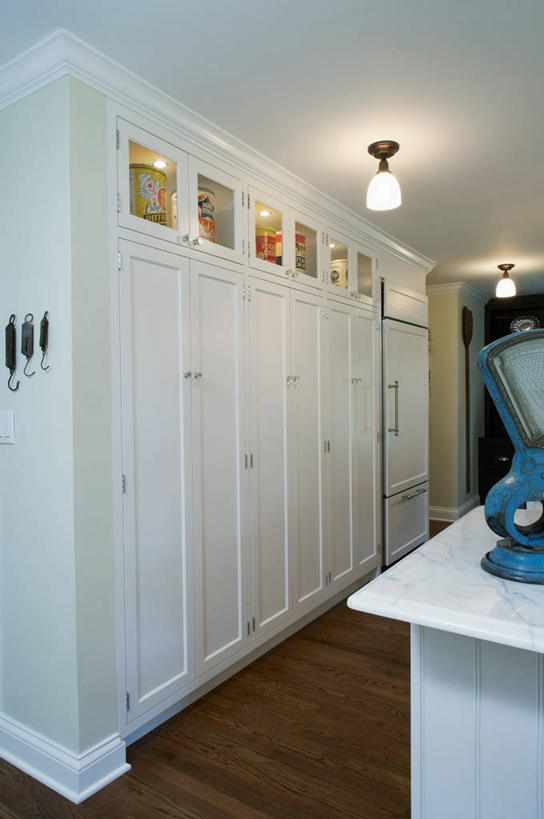 厨房,地板,冰箱,大理石,白色,灯具,模具,组织,塑造