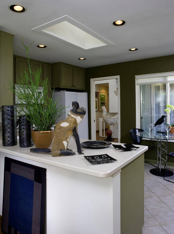 厨房,现代,绿色,陶器,乌鸦,收集,当代