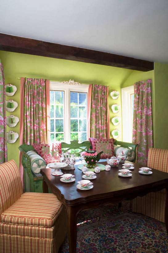 窗帘,长椅,粉色,茶壶,胡桃,收集