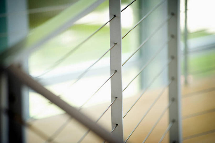 无人,栏杆,横图,室内,白天,建筑,日光,美国,金属,建造,金属丝,北美,加利福尼亚