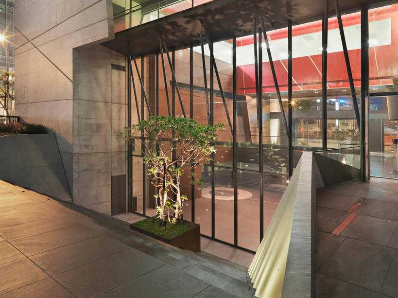 无人,横图,室外,建筑,台湾,亚洲,光,现代,大厅,红色,黄昏,建造,当代,门廊