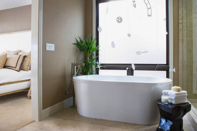 无人,家,横图,浴室,建筑,美国,现代,浴盆,建造,北美,加利福尼亚,化妆室,厕所,当代