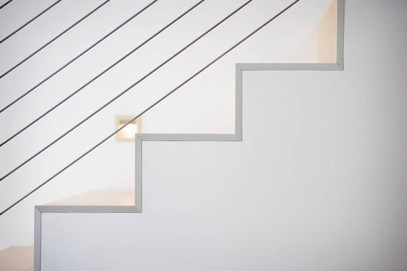 无人,栏杆,横图,室内,楼梯,建筑,美国,现代,白色,建造,金属丝,北美,加利福尼亚,当代