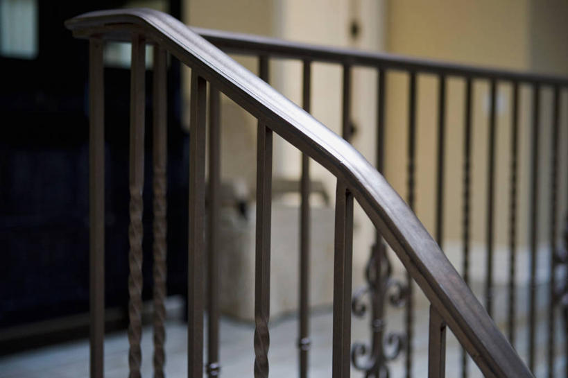 无人,栏杆,横图,室内,特写,建筑,美国,建造,北美,加利福尼亚,铁艺,设计