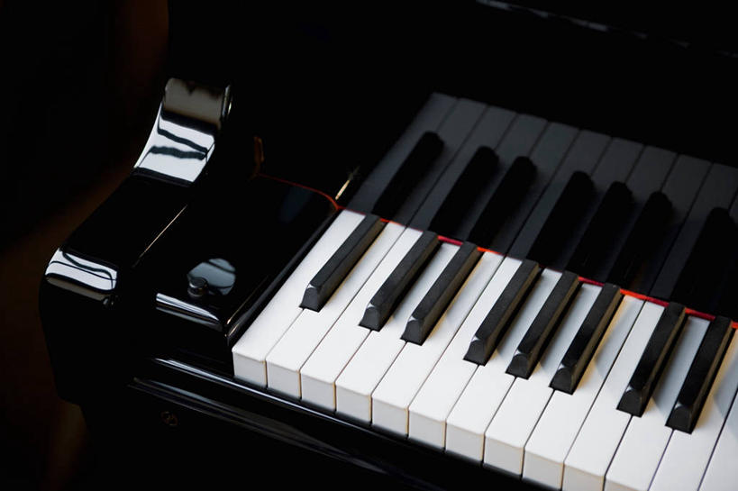 无人,横图,室内,特写,象牙,美国,艺术,钢琴,音乐,娱乐,北美,加利福尼亚,当代,乌木