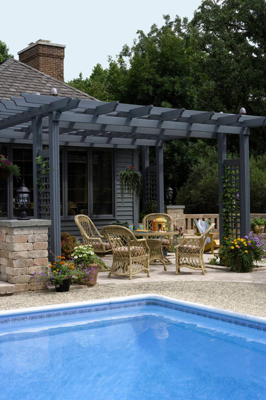 竖图,室外,灯笼,院子,石墙,架子,夏天,支撑,固定,柳条,多年生植物