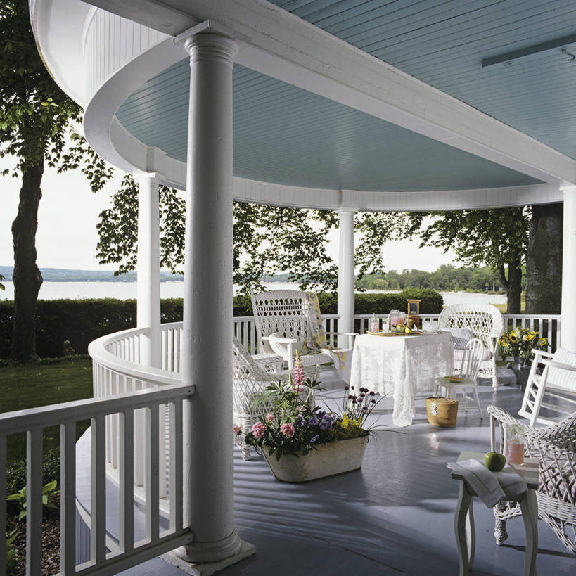 家庭,室外,聚会,午餐,友谊,花盆,聚餐,柠檬水,桌布,树,白色,风景,夏天,柳条,白羽扇豆,门廊