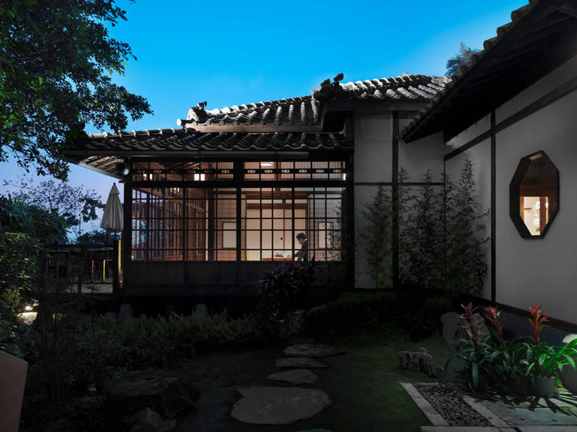 无人,横图,室外,侧面,建筑,台湾,亚洲,木制,房屋,黄昏,平衡,简单,风水,台北,精力