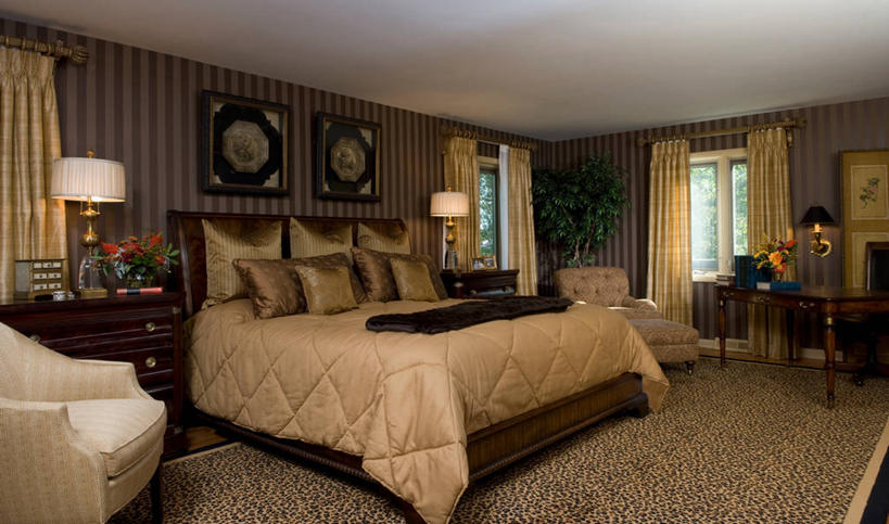 壁纸,卧室,条纹,丝绸,床上用品,书桌,豹纹,华贵