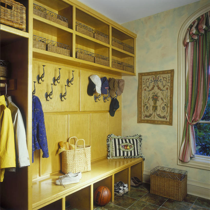 帽子,鞋子,木制,瓷砖,篮子,长椅,外套,涂料,吊钩,组织,着色,想法,当代