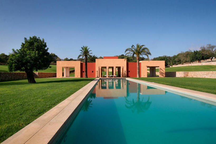 无人,游泳池,露台,横图,室外,白天,水,阳台,日光,西班牙,欧洲,球袋,院子,娱乐,现代,会所,俱乐部,露天阳台,当代,社交