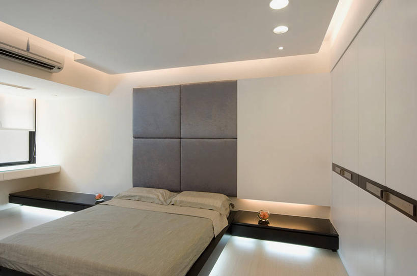 无人,家,横图,照片,室内,白天,窗户,床,卧室,建筑,台湾,日光,亚洲,干净,床上用品,现代,架子,枕头,概念,建造,华贵,台北,当代,壁架