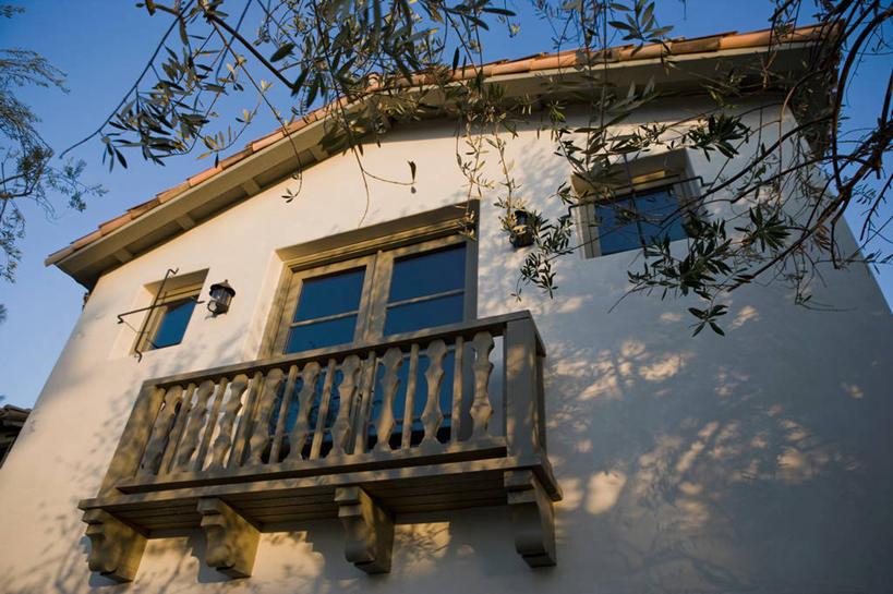 无人,家,横图,室外,白天,门,阳台,建筑,日光,美国,小的,房屋,门口,建造,北美,加利福尼亚,当代,门廊,油橄榄树