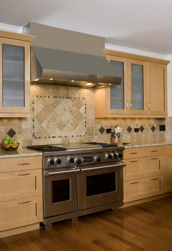 厨房,地板,不锈钢,瓷砖,磨砂玻璃,模具,炊具,当代,塑造