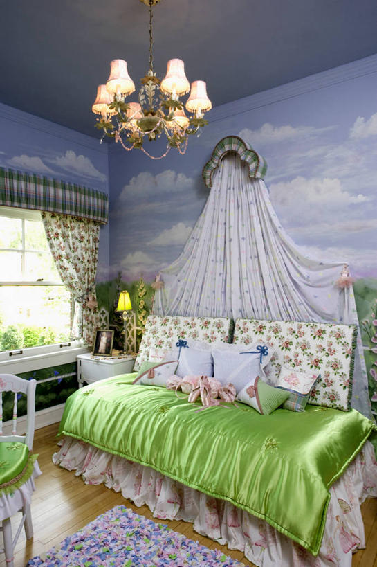 窗帘,卧室,花纹,粉色,涂料,水晶吊灯