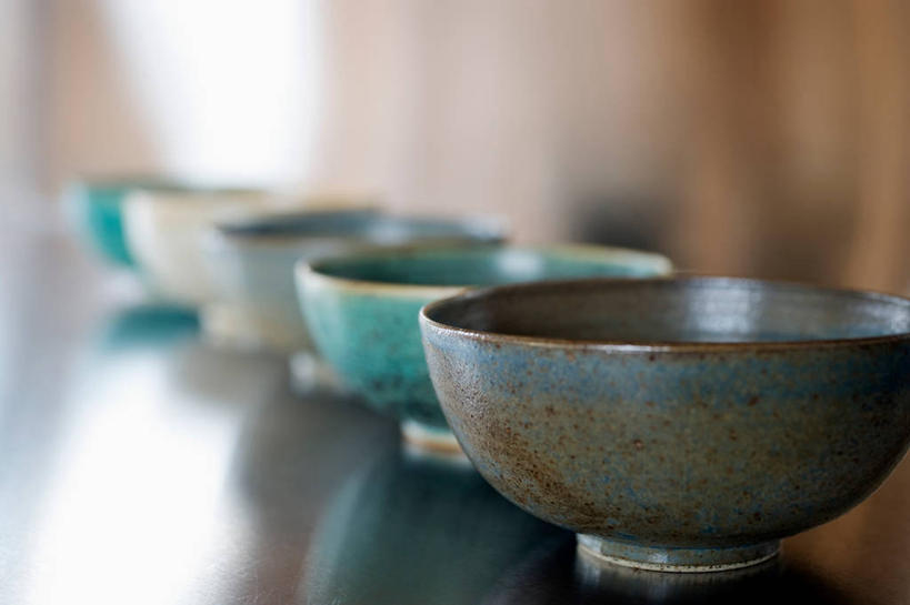 无人,横图,室内,美国,褐色,蓝色,碗,北美,加利福尼亚