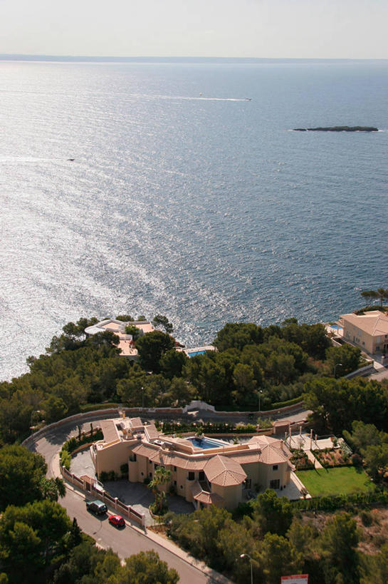 无人,家,竖图,俯视,航拍,室外,白天,天线,建筑,日光,西班牙,欧洲,蓝色,建造,鸟瞰,豪宅,高角度拍摄,欧申赛德