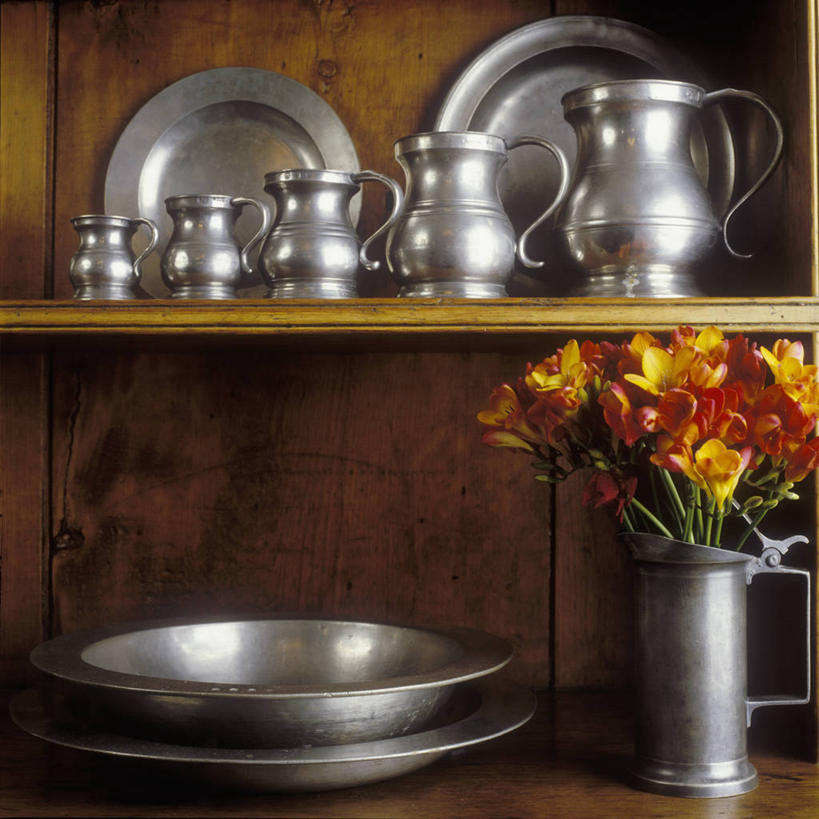 静物,架子,盘子,碗,古董,收集,松木,白蜡