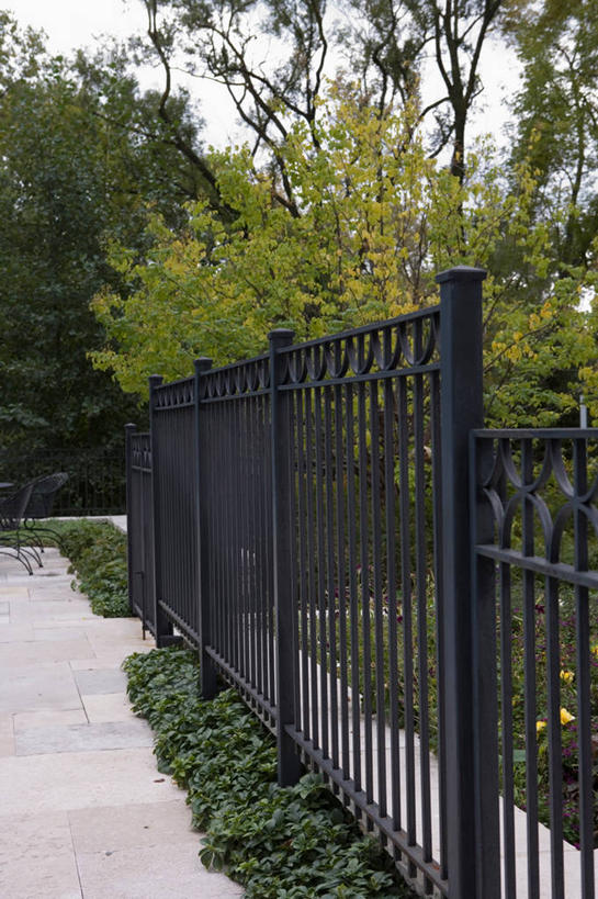 篱笆,院子,黑色