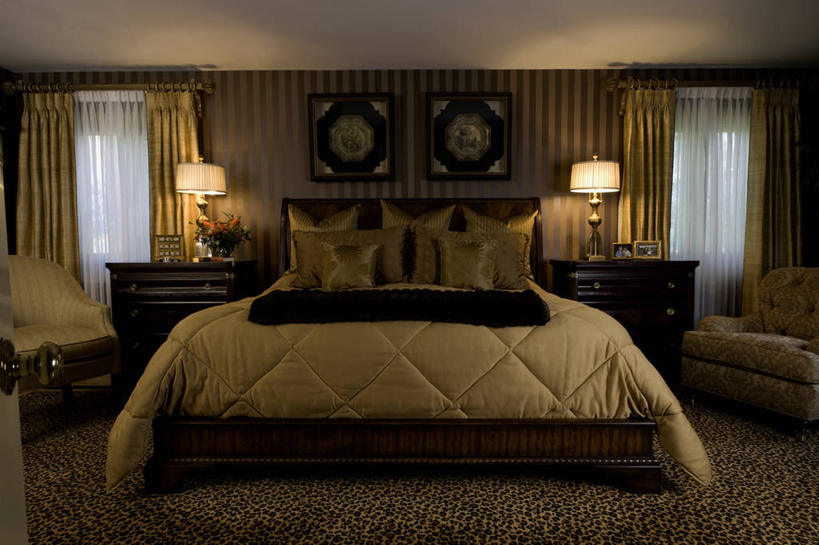 壁纸,卧室,条纹,丝绸,床上用品,豹纹,华贵