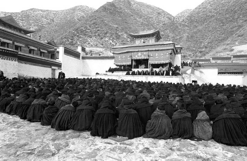 东方人,和尚,寺庙,坐,竖图,黑白,室外,白天,正面,民族服装,旅游,度假,名胜古迹,山,山脉,标志建筑,地标,建筑,中国,亚洲,服装,节日,遗迹,山峰,山峦,许多人,燃烧,黄种人,古迹,文化,文物,娱乐,建设,古建筑,衣服,香火,庙宇,群山,祈祷,一群人,享受,休闲,健康,旅游胜地,放松,许愿,宗教,服饰,信仰,纪念,祈求,衣着,穿着,古文明,东亚,甘肃,甘肃省,夏河县,拉卜楞寺,中华人民共和国,西北地区,甘,衣饰,夏河,平安,男人,男性,年轻男性,中年男性,亚洲人,比丘,高僧,僧,僧侣,僧人,沙弥,修行僧,坐着,全身,传统服装,民俗服,庙,寺,shcm1