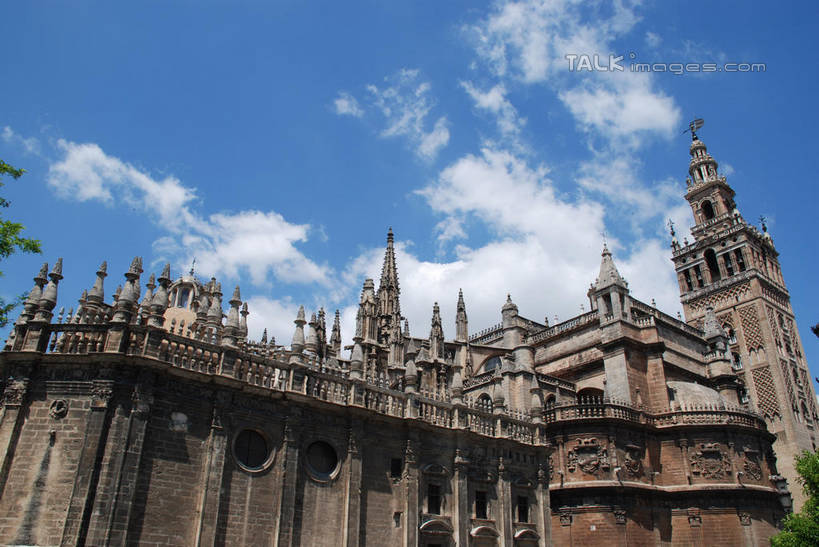 无人,教堂,横图,室外,白天,仰视,旅游,度假,名胜古迹,植物,标志建筑,地标,建筑,西班牙,欧洲,阴影,节日,遗迹,光线,影子,云,云朵,云彩,古迹,文化,文物,娱乐,建设,古建筑,安达卢西亚,塞维利亚,塞维利亚大教堂,树,树木,蓝色,绿色,白云,蓝天,天空,阳光,自然,天,祈祷,享受,休闲,健康,旅游胜地,放松,许愿,宗教,信仰,生长,晴朗,成长,纪念,祈求,基督教,南欧,天主教,安达鲁西亚,信念,古文明,首府,西班牙王国,安达卢西亚自治区,平安,晴空,彩图,低角度拍摄,大教堂,礼拜堂,shqxy1